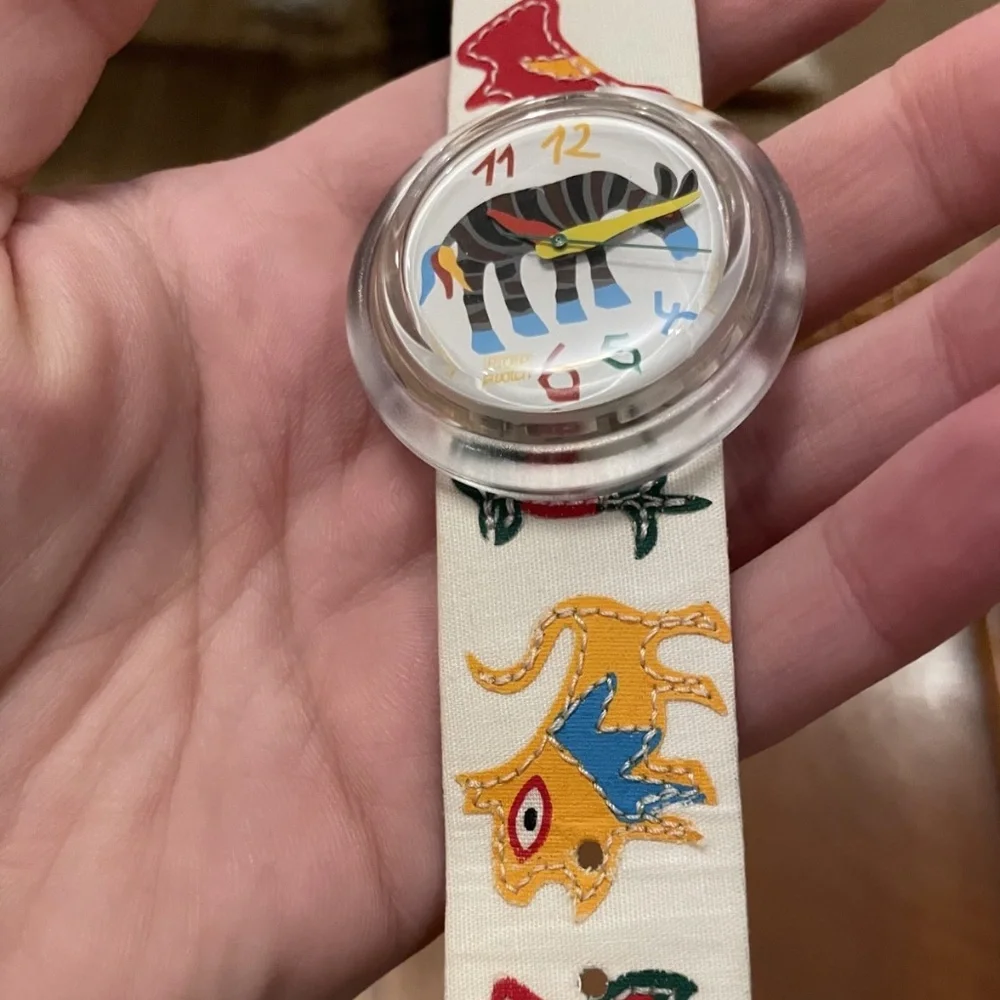 1999 Midi Pop Swatch Mutation PMK124 - never worn- Colorful Animals Watch - Picture 6 of 8